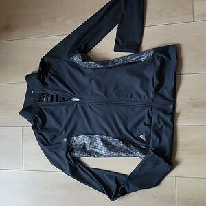 Adidas Women's Black and Grey Jacket XS